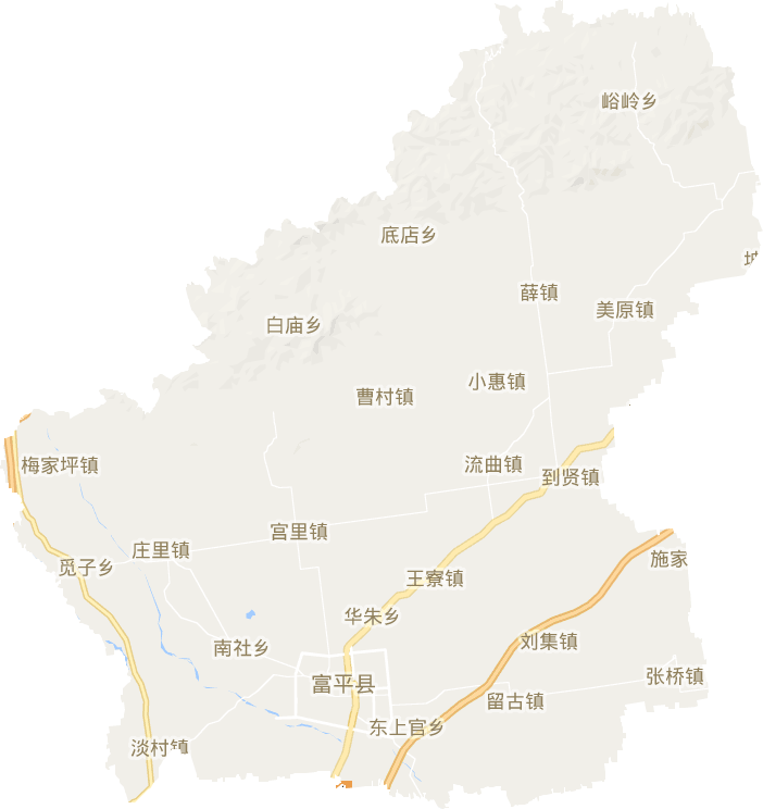 富平縣最新地圖概覽